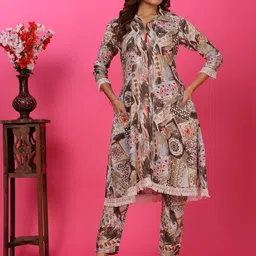 Rujave Floral Printed Tunic With Trousers-picture-15