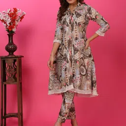 Rujave Printed Tunic With Trousers Co-Ords-picture-12
