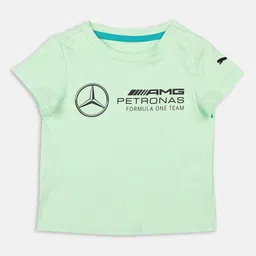 Puma Unisex Kids Printed Mercedes AMG F1 Motorsports Regular Fit T-shirt with Shorts Set-image-40