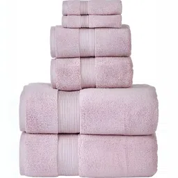 SENSES Mauve 6 Pcs Cotton Towel Set-image-111