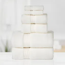 SENSES Cream-Coloured 6 Pcs Cotton Towel Set-15