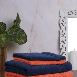 SPACES Red & Blue Cotton Towel Set-47