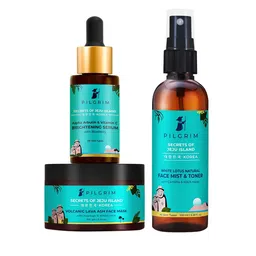 Pilgrim Set of Secrets of Jeju Island Weekend Face Toner-Mask & Brightening Serum-35
