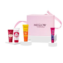 MEGLOW Instant Glow Face Wash, Face Cream, Sunscreen & Lip Shiner Gift Set-24