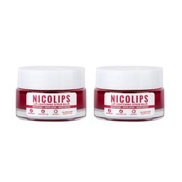 Bella Vita Organic Set of 2 NicoLips Lip Brightening Scrub Balm with Beetroot - 20g each-49