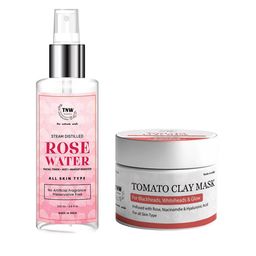 TNW the natural wash Set of Tomato Clay Mask & Steam Distilled Rose Water-22