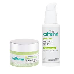 MCaffeine Naked Detox Green Tea Night Gel & Green Tea SPF 30 Day Cream - 50ml Each-2