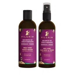 Pilgrim Set of Secrets of Vinotherapie Red Vine Face Wash & Face Toner 100 ml Each-30