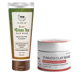 TNW the natural wash Set of Tomato Clay Mask & Green Tea Face Wash-27