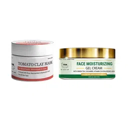 TNW the natural wash Set of Tomato Clay Mask & Face Moisturizing Gel Cream - 50 gm Each-24