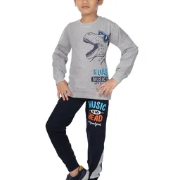 Nottie Planet Boys Typography Printed Sweatshirt With Pyjamas-image-15