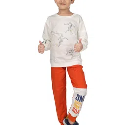 Nottie Planet Boys Typography Printed Sweatshirt With Pyjamas-image-29