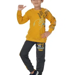 Nottie Planet Boys Typography Printed Sweatshirt With Pyjamas-image-16