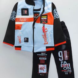 Usman Harooni Collection Boys Printed T-shirt and Shirt with Trousers-22