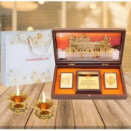 INTERNATIONAL GIFT Gold Toned 3 Pieces Home Gift Set-image-86