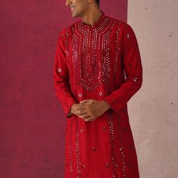KALPRAAG Embroidered Mirror Work Regular Kurta with Patiala & With Dupatta image 1