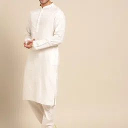 KISAH Men Woven Design Sherwani Set-image-45