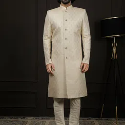 VASTRAMAY Self-Design Sherwani Set-10