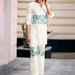 Indo Era Embroidered Top & Trousers-57