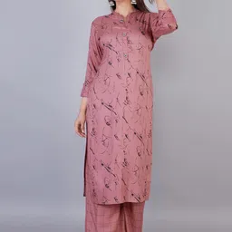 KALINI Women Printed Mandarin Collar Rayon Kurta with Palazzo-picture-14