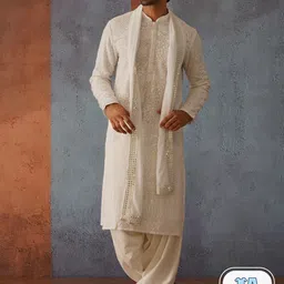 KALPRAAG Embroidered Kurta Patiala Set With Dupatta-image-20