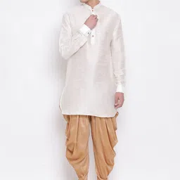 VASTRAMAY Mandarin Collar Regular Kurta With Dhoti Pants-picture-26