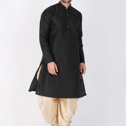 VASTRAMAY Mandarin Collar Kurta with Dhoti Pants-image-46