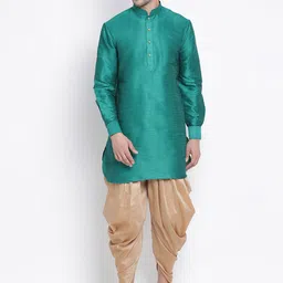 VASTRAMAY Mandarin Collar Kurta with Dhoti Pants-picture-46