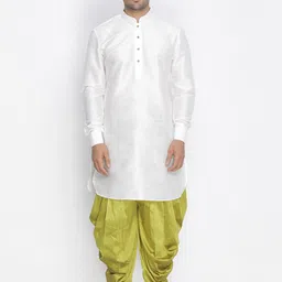 VASTRAMAY Mandarin Collar Kurta with Dhoti Pants-image-87