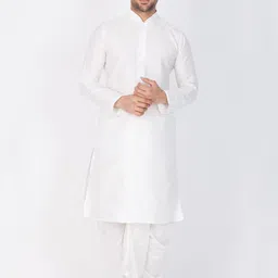 VASTRAMAY Mandarin Collar Regular Straight Kurta With Dhoti Pants-38