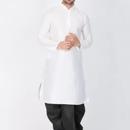 VASTRAMAY Mandarin Collar Kurta with Dhoti Pants-image-43