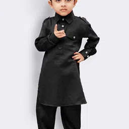VASTRAMAY Boys Long Sleeves Kurta with Pyjamas-picture-19