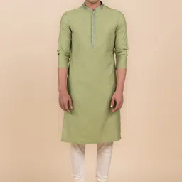 Tasva Woven Design Kurta With Churidar-image-42