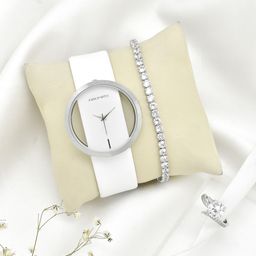 JOKER & WITCH Women Silver-Toned Watch Gift Set-image-52
