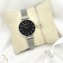 JOKER & WITCH Women Silver-Toned Watch Gift Set-image-89