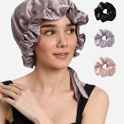 Mueras Women Set Of 4 Lavender & Black Hair Accessory Set-14