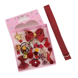 Yellow Bee Red Embellished Hair Accessory Set-50