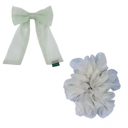 Arendelle Women Green & Violet Set of 2 Hair Accessory Set-85