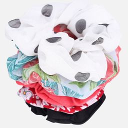 Trend Arrest Women Set Of 5 Printed Fabric Ponytail Holders-image-62