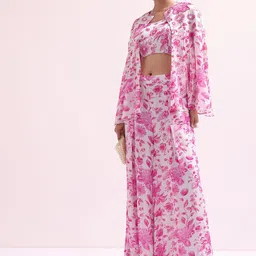 KALKI Fashion Printed Crop Top & Palazzo With Jacket Co-ords-31