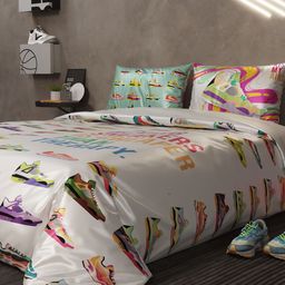 QuirkLoom Dunk Dreams Printed Sateen Double Bedding Set-picture-6