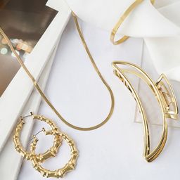 JOKER & WITCH Gold-Plated Stone-Studded Jewellery Set-image-36