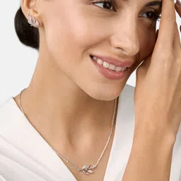 MINUTIAE Women White Diamond Vine Pendant Set-27