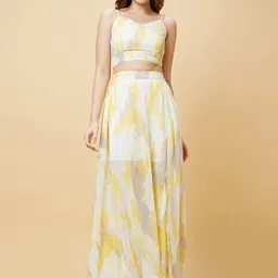 Globus Abstract Printed Smocked Co Ord Set-picture-25