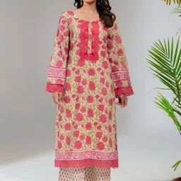 KASYA Floral Printed Long Sleeve Pure Cotton Tunic & Trouser-image-11