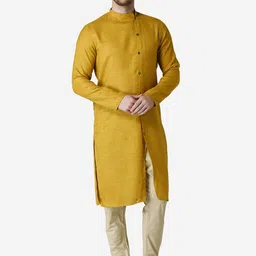 TABARD Men Pure Cotton Angrakha Kurta with Churidar-picture-37