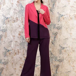 Athena Colorblock Blazer & Trouser Co-Ord Set-image-85