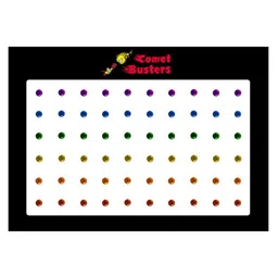 Comet Busters 60 Pcs Reusable Designer Bindis - Multicoloured image 1