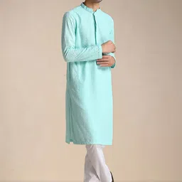 Manyavar Men Embroidered Kurta with Pyjamas-image-56