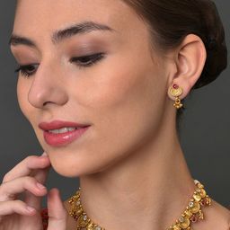 SOHI Gold-Plated Stone-Studded Jewellery Set-image-28
